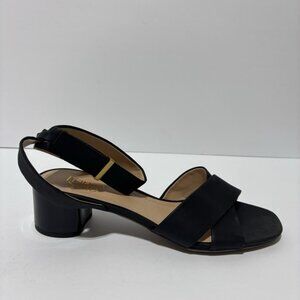 Franco Sarto Women’s Noel, Black Ankle Strap Sandals, Size 8.5 M